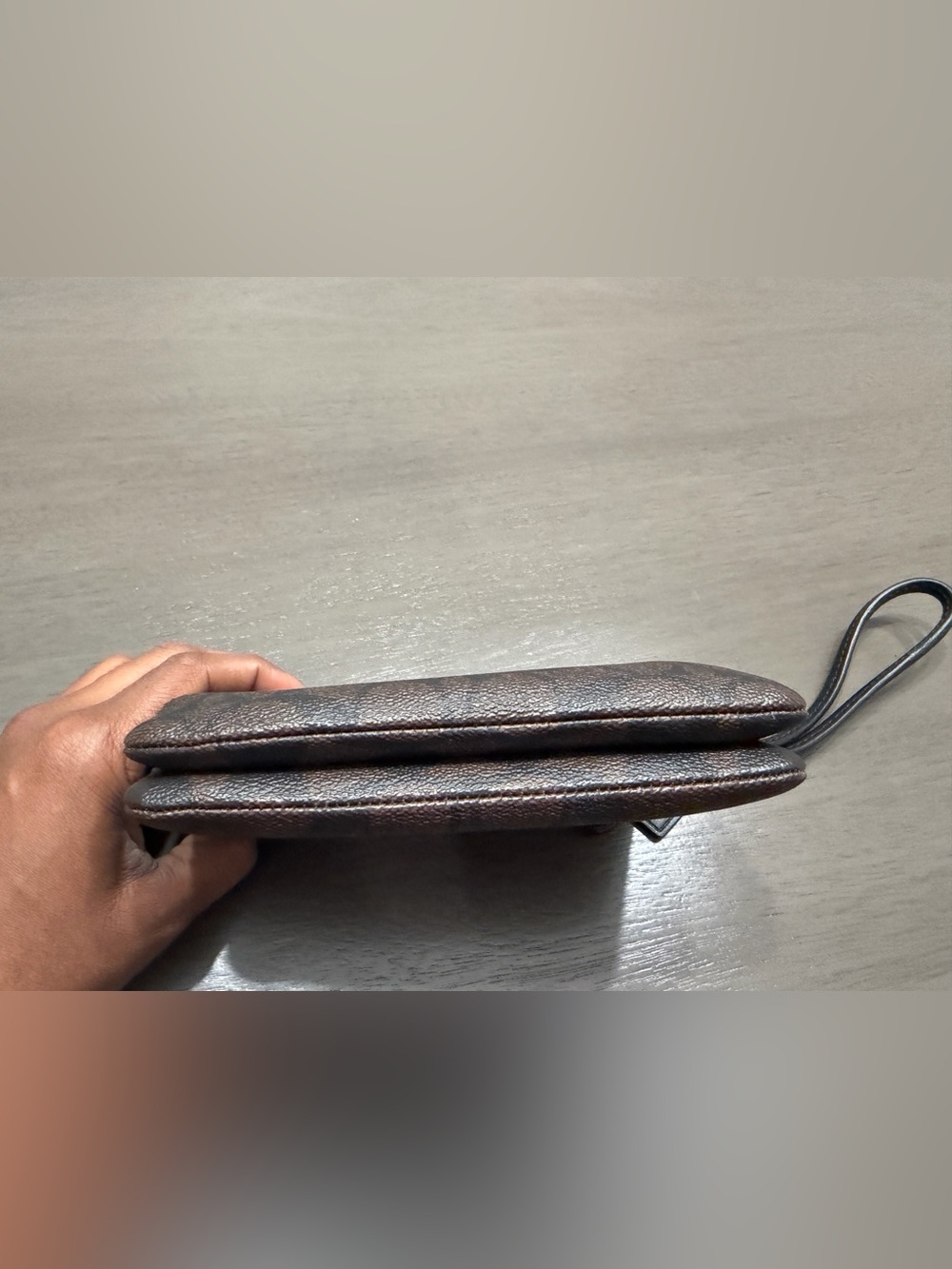Coach wristlet Brown/Black in signature canvas - Picture 5 of 6